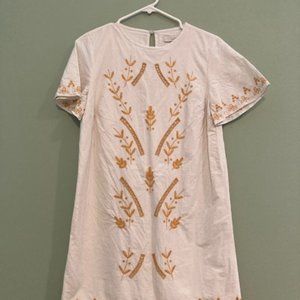 Dress - white and gold, Ann Taylor, boho-ish